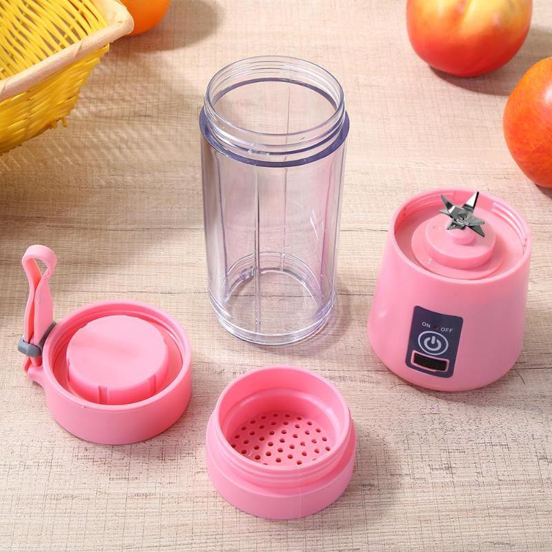 380ML 2/4/6 Blades Handhels Juicer Bottle Portable Mini USB Electric Fruit Citrus Lemon Juicer Blender Squeezer Reamer Machine