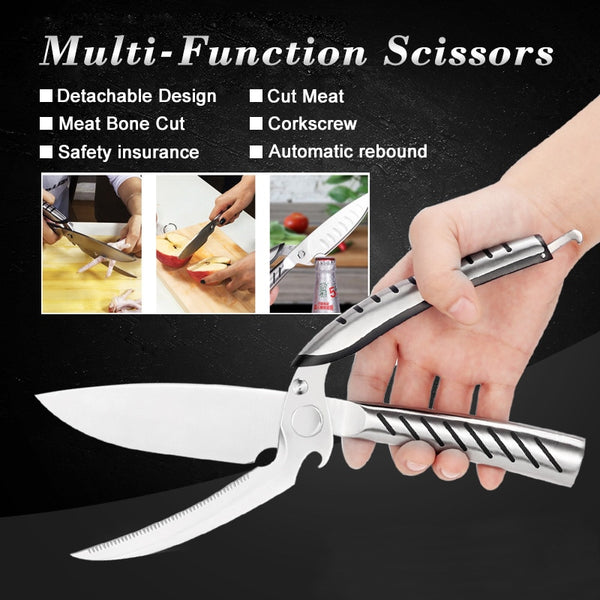 XITUO kitchen multi-function scissors stainless steel chicken bone scissors monster scissors chef knife kitchen tools