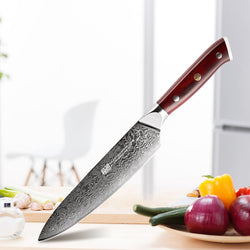 AUS10 Damascus 8-Inch Slicing Knife Western Chef Knife Exquisite Chef Knife Practical Kitchen Knife