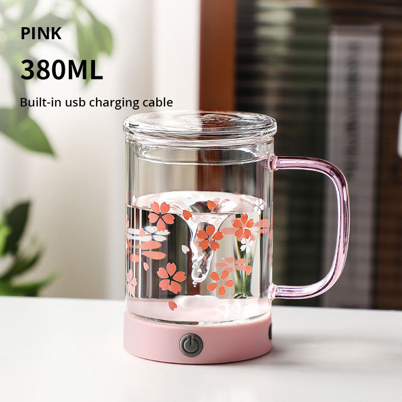 Full Automatic Mixing Cup, Coffee Cup, Multi-Function Electric Charging Type, Rotating Magnetic Loafer Cup, Milk Glass