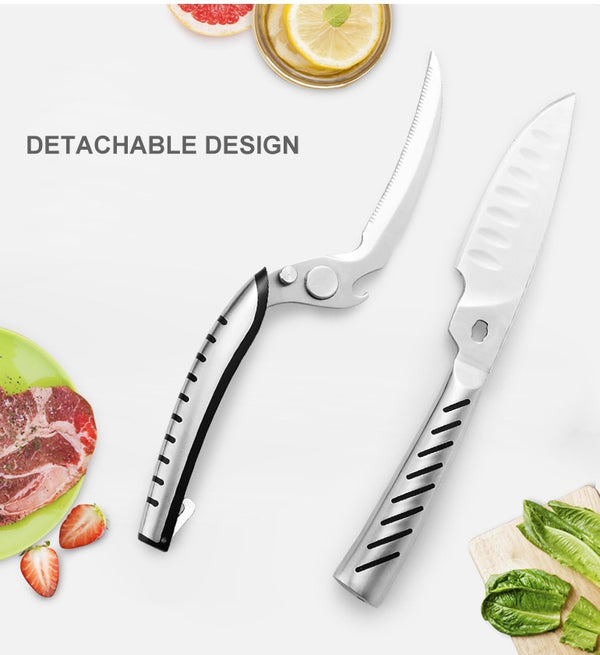 XITUO kitchen multi-function scissors stainless steel chicken bone scissors monster scissors chef knife kitchen tools